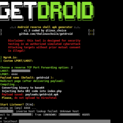 Getdroid - Fully Undetectable Android Payload and Listener