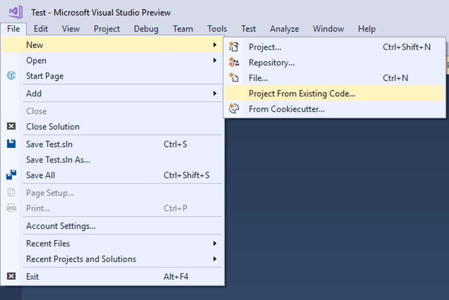 How to create new project from existing code or import folder and compile into exe file on visual studio xploitlab