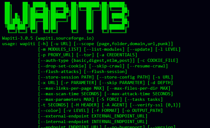 Wapiti - Advance Black Box Web Vulnerability Scanner