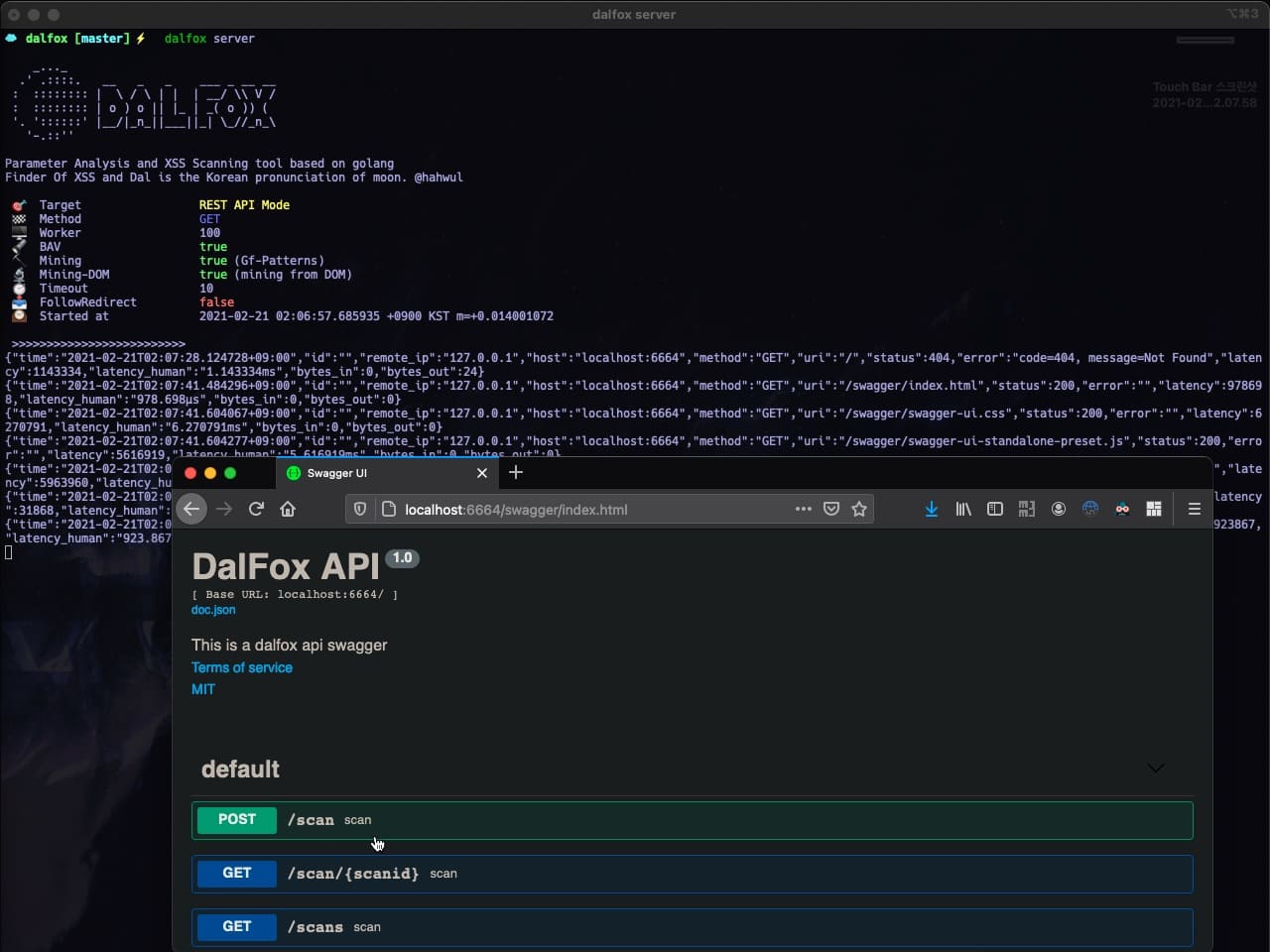 DalFox Rest API server mode - Powerful Automated XSS Scanning Tool And Parameter Analyzer