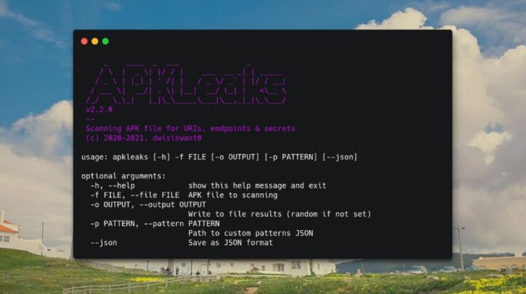 ApkLeaks - Tool For Scanning Mobile Application APK file to Extract All Data URIs, Endpoints & Secrets
