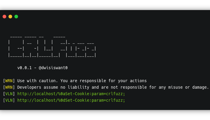 CRLFuzz - Tool to Automatically Scan CRLF Vulnerability
